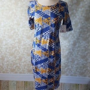 Bnwt lularoe Julia fitted midi dress medium
